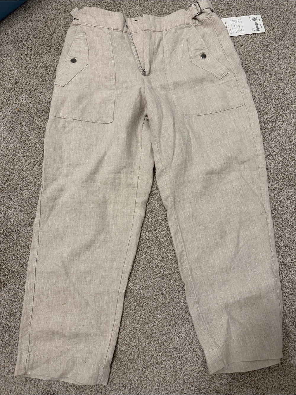 Athleta Light Beige Straight Leg Pants